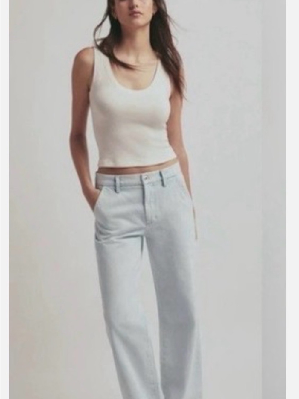Favorite Daughter Light Blue The Sierra Denim Pants